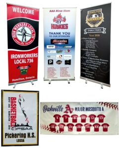 Printed Hanging and Pull up banners